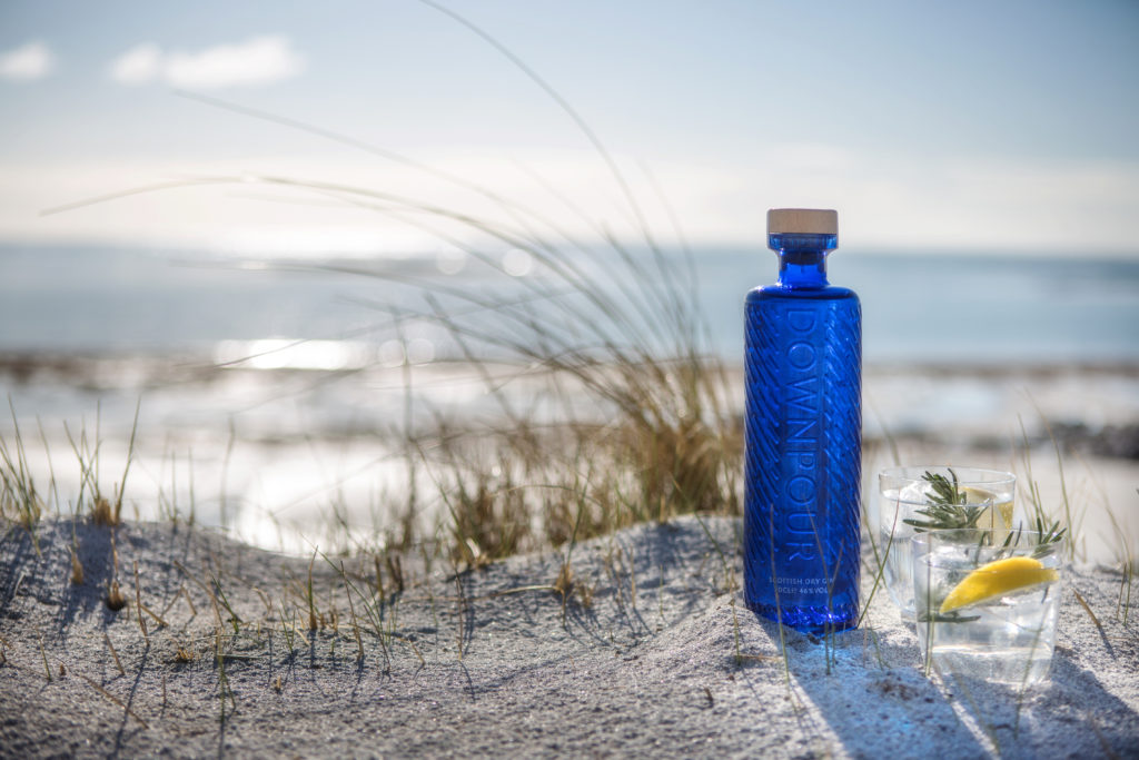 North Uist Distillery launches new bespoke bottle design for Downpour Gin