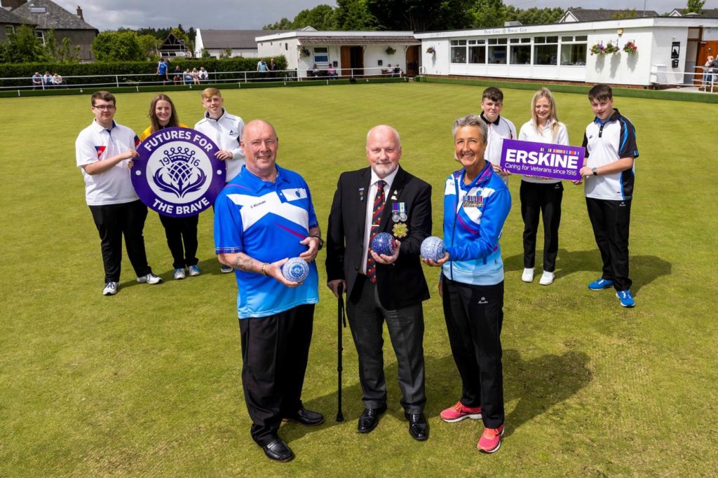 Veterans launch partnership for Erskine and Bowls Scotland